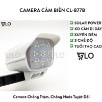 [Chống Trộm] Đèn Cảm Biến Chuyển Động Năng Lượng Mặt Trời Hình Camera 77 Đèn LED, Chống Nước Tuyệt Đối CL-877B 180W