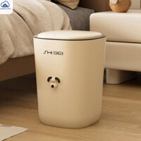 Chongtaoqitrash có thể có nắp hộ gia đình nhà bếp nhà vệ sinh phòng khách đẹp mắt độc đáo Vòng áp lực đầu chó Giỏ đựng giấy xô