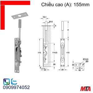 Chốt âm Hafele 911.81.166