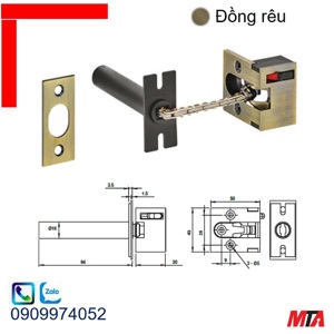 Chốt an toàn dạng xích Hafele 911.59.422