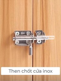 Chốt cài cửa inox an toàn then cài cửa gỗ cửa ngang dán keo không cần khoan