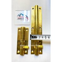 Chốt chân cửa, chốt ô thoáng bằng đồng, chốt ngang cửa gỗ, chốt đồng 9,5cm, 18cm