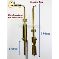 Chốt cổng bằng đồng 58cm hành trình chân chốt dài 15cm, chốt đồng/ rêu, Chốt đồng cửa gỗ, sắt, nhôm đúc phi 16,20mm