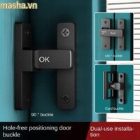 Chốt cửa, 90°/180° Nội thất Khóa cửa phát sáng, Phần cứng Hợp kim kẽm Không đục lỗ Định vị Chốt cửa