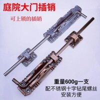 Chốt cửa bằng đồng giả đỏ cổ điển bằng thép không gỉ, chốt cửa gỗ, bề mặt mở rộng, sắt nặng, cửa sân, chốt cửa nhôm phong cách châu Âu JXPX