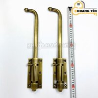Chốt cửa phi 20 màu rêu, Chốt đồng cửa gỗ sắt, Then cài cổng bằng đồng 40cm - Khoá Hoàng Yến