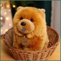 Chow Chow Thú Nhồi Bông Thực Tế 25cm Chow Sang Trọng Chó Búp Bê Động Vật Sang Trọng Búp Bê Mềm Mại Và Thoải Mái Nhồi Bông explanvn