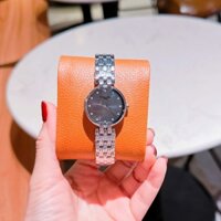 Christian Dior Đính Đá |Nữ Giới |Mặt Đen |Dây Kim Loại Silver |Máy Pin (Quartz) |Size 28mm