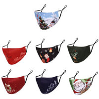 Christmas Anti-dust Washable Face Mask Anti-Haze Breathable Cycling Mask Can Put In Replaceable Mask Layer Filter