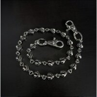 Chrome HEARTS Bạc 925 Vine Đào Trái Tim Eo Dây Xích Retro Punk Gothic Rock Túi Dây Xích Đường Phố Hip Hop Quần Dây Xích Carnival Đảng Quà Tặng 8286