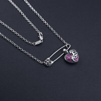 Chrome Hearts CH Tai Bạc Vine Tình Yêu Mặt Dây Chuyền Đa Năng Ánh Sáng Sang Trọng Cặp Đôi Người Bạn Thân Nhất Mặt Dây Chuyền Vòng Cổ