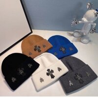 Chrome Hearts Cross Dệt Kim Mũ Phong Cách Mới Internet Người Nổi Tiếng Cùng Mẫu Đa Dạng Mũ Lạnh Cặp Đôi Trẻ Hợp Thời Trang Mặt Hiển Thị S