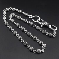 Chrome Hearts  Dây chuyền/ Dây chuyền túi họa tiết hoa chữ thập bạc 925 / Phong cách phù hợp thời trang độc đáo INS