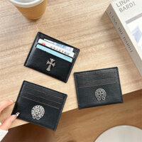 Chrome HEARTS Litchi Da Họa Tiết Thẻ Túi Bảo Quản Cá Tính Đa Thẻ Vị Trí Siêu Mỏng Và Nhỏ Gọn Kẹp Thẻ