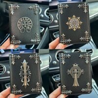 Chrome HEARTS Nam Mini Nhỏ Gọn Đựng Thẻ Nhiều Khe Cắm Thẻ Đơn Giản Đựng Thẻ ID