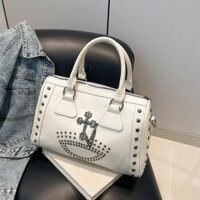 Chrome Hearts Túi Gối Punk Nữ Túi 2025 Mới Đinh Tán Da Mềm Đầu Lâu Túi Nữ Dung Tích Lớn Hand-Off C