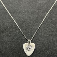 Chrome Hearts vòng cổ Mạ Bạc 925 Cổ Điển Cán Lưỡi Đàn Guitar Chọn Phong Cách punk Cổ Điển Nam Nữ Trang Sức