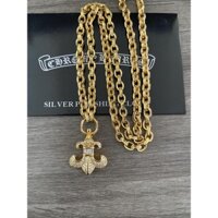 Chrome Hearts  Vòng cổ / Vòng cổ mặt dây chuyền vàng 24K / Tạo kiểu kim cương neo thời trang