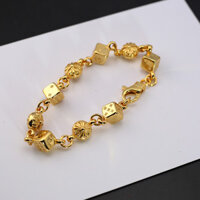 Chrome Hearts Vòng tay / Vòng tay xúc xắc mạ vàng 24k / Vòng tay đơn giản bằng vàng