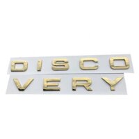 Chư 3D nổi DisCovery trang trí dan năp Capro ô tô đầu xe - đuôi xe - Vàng -gold