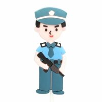 Chú bộ đội cầm súng (nhựa dẻo).