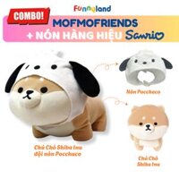 Chú Chó Shiba Inu Size M đội nón Pochacco - Thú Bông Mofmo Friends x Nón Hàng Hiệu Sanrio