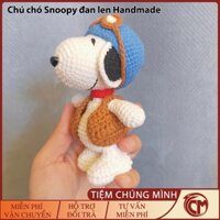 Chú Chó Snoopy đan len -  Móc khóa Handmade