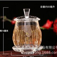 ☆★Chú Đại Bi Pha Lê Chén Nước Thánh cho Phật Cốc Pha lê trong suốt Đồ trang trí bằng pha lê Lễ Phật Hoa sen/3.14