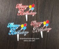 Chữ Happy birthday nhựa bong bóng (10 cái)