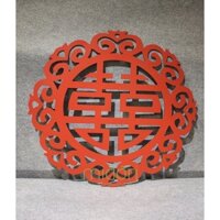 chữ hỷ chất liệu alu đỏ
