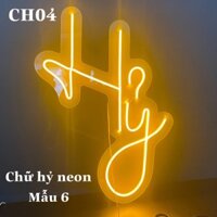 chữ hỷ neon