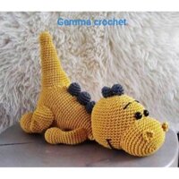 Chú khủng long ngủ lười bằng len handmade (order)