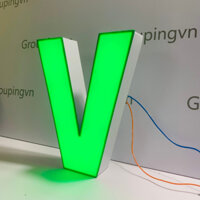 Chữ nổi có đèn LED dán tường, chữ dán biển quảng cáo sáng đều đẹp