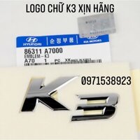 chữ nổi KIA K3 xịn chính hãng 86311A7000