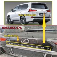 Chữ Nổi Supersport Dán Viền Cốp Sau và  Dán Sườn Cửa xe Lexus LX 570
