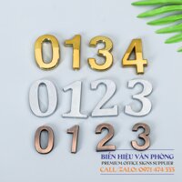 Chữ Số mạ Crome dùng cho biển khách sạn, bảng số phòng, bảng nhà nghỉ, bảng số tầng, bảng thang máy