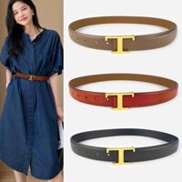 Chữ T phiên bản khóa thắt lưng da nữ có quần jean phù hợp với váy áo khoác thắt lưng nữ đa năng LR1796