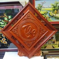 Chữ Thọ- Tranh gỗ hương -TG184
