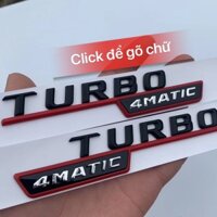 chữ Turbo 4 matic, tem Turbo 4 matic