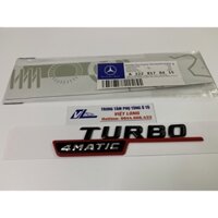 Chữ turbo 4matic mercedes amg , Tem dán nổi 4matic turbo