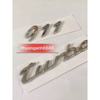 Chữ turbo 911 porsche , combo tem turbo 911 , biểu tượng turbo 911