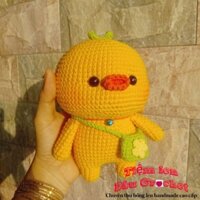 Chú vịt mỏ tều bằng len - Thú len handmade - Gấu bông an toàn - Tiệm len Dâu Crochet - Quà tặng cho bé, decor