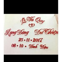 Chữ xốp dán tên đám cưới