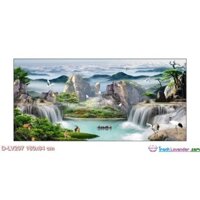 (chưa đính đá, chưa khung)Tranh đính đá Bồng lai tiên cảnh 160x84