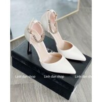 chưa Giày cao gót size 32_45 gót 7p nhọn bít mũi bít hậu có quai cài xoàn đá
