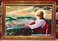 Chúa Giesu cầu nguyện -C10 (tranh in dầu)