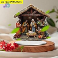 Chúa Giêsu Sinh Tượng Thủ Công Tượng Giáng Sinh Cho Bàn Làm Việc Lò Sưởi Tân Gia