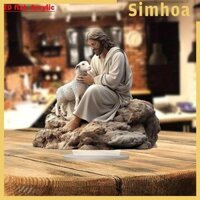 Chúa Giêsu Và Con Cừu Trang Trí Trung Tâm Trang Trí Bàn 2D Phẳng Trang Trí Nhà Chúa Giêsu Mảng Bám Màn Hình Cho Tủ Tivi