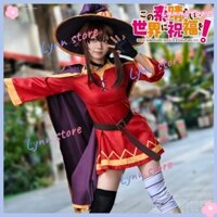 Chúa Phước Lành Trên Thế Giới Tuyệt Vời Trang Phục Hóa Trang Tóc Giả Megumin Roleplay Lori Trang Phục Anime Carnival Phù Hợp Với