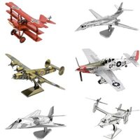 Chưa Ráp Mô Hình Thép 3D Lắp Ráp Máy Bay Tiêm Kích Thả Bom B-24, B-1B Lancer, F117 Nighthawk, Mustang P-51D, V-22 Osprey